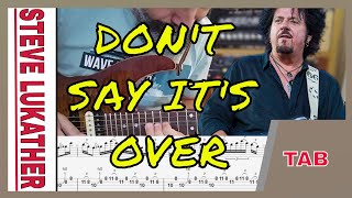 DON'T SAY IT'S OVER / Steve Lukather (Solo Cover , Lesson with TAB , "Adult Chords" For Guitar)