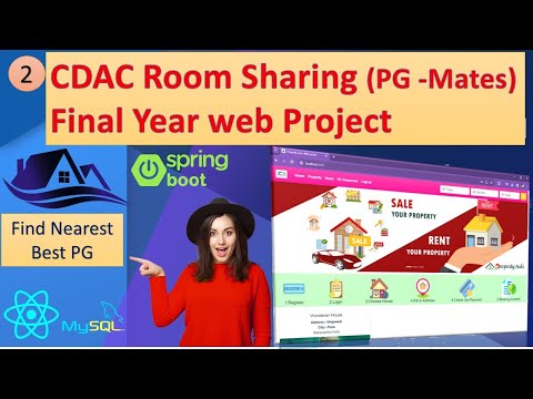 C-DAC PG-Mates Sharing Room Management System React | Spring Boot | MySql  | #codewitharrays