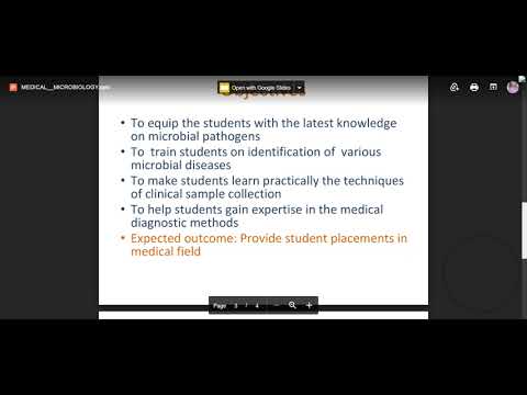 Module 1: Medical Microbiology -Introductory video