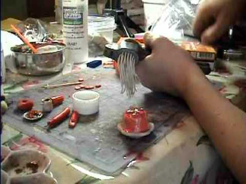 How to Make Strawberry Cake from Polymer Clay by Garden of Imagination