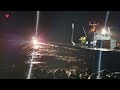 Binnenvaartschip vastgelopen op Oostvaardersdijk