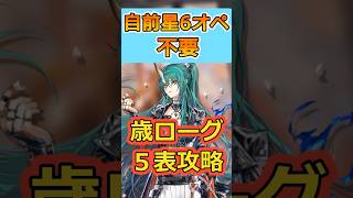 自前★6不要！歳ローグ攻略の鍵は最強の盾　#アークナイツ #歳ローグ