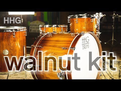 HHG Drums Walnut Heritage Series Kit, Burnt Sienna Gloss image 17