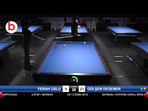 FERAH USLU & GÜLŞEN DEGENER Bilardo Maçı - 2018 KADINLAR 3.ETAP-2.TUR