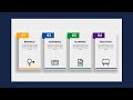 Create 4 Steps Rectangular Infographic Slide in PowerPoint