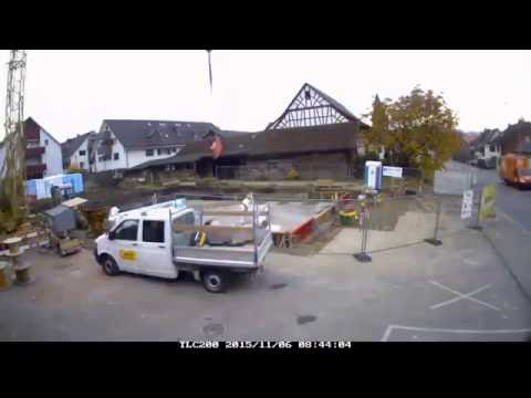 Wir bauen ein Haus 2/3-  Bodenplatte betonieren und Bodenheizung verlegen- Zeitraffer