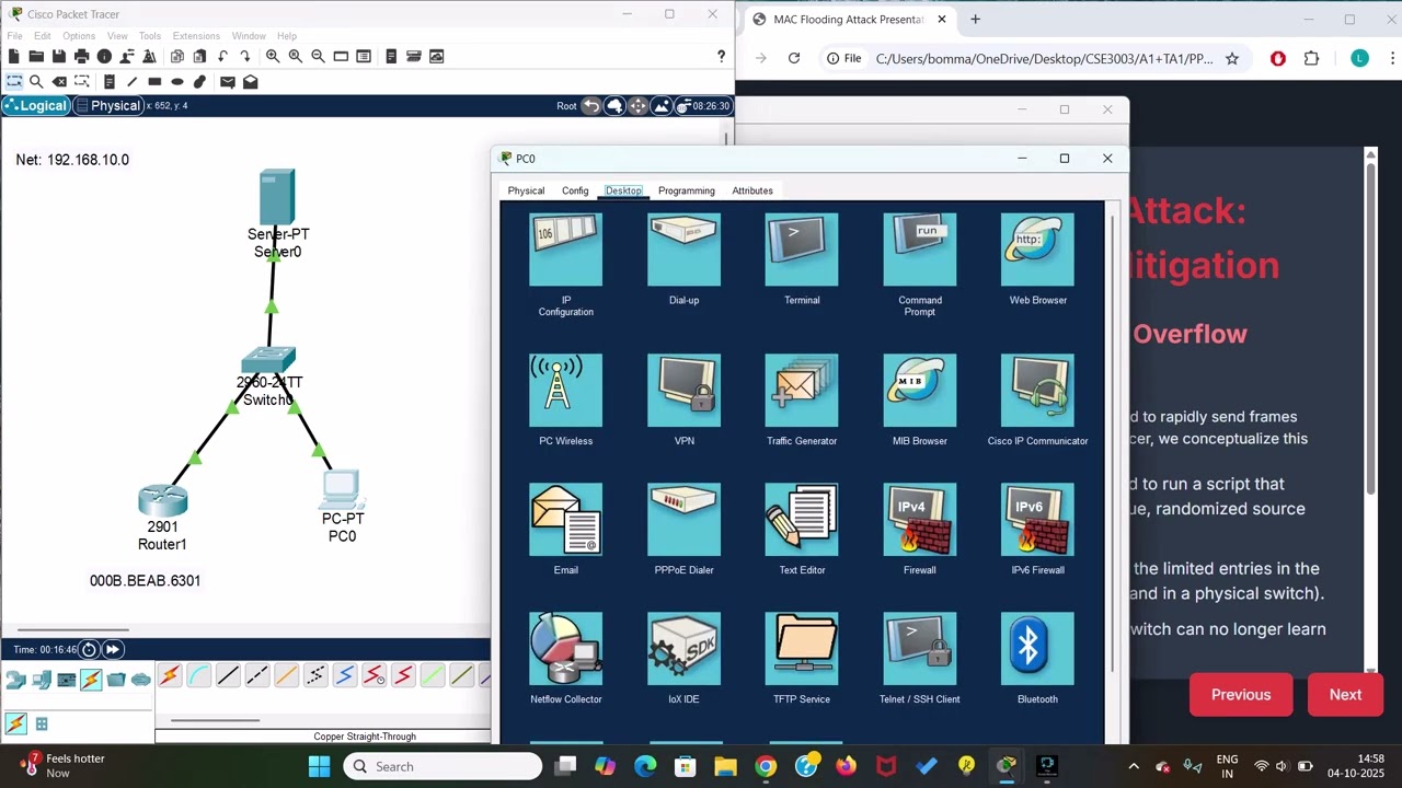 CPT - MAC Flooding Attack