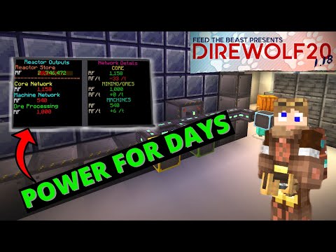 Direwolf20 1.18 Lets Play | Extreme Reactors and Flux Networks