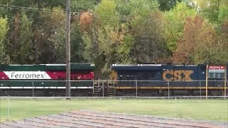 preview picture of video 'CSX and Ferromex mixed freight train on the BNSF at Agency, Iowa'