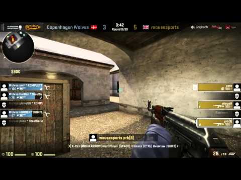 CPH Wolves vs. mousesports.UK | Viertelfinale, DreamHack Winter 2012 | de_mirage Map 1
