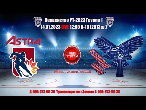 14.01.2023 АСТРА (Уфа) - СТАЛЬНЫЕ СОВЫ (Черемшан)  LIVE 12:00 РТ U-10 2 Этап