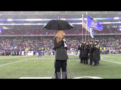 Krista Angelucci - New England Patriots National Anthem 2013