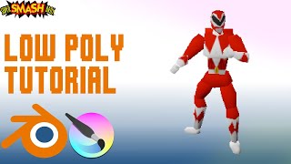 How to Make Smash Bros 64 Style Characters in Blender & Krita - Red Ranger