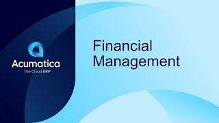 Acumatica Financial Management
