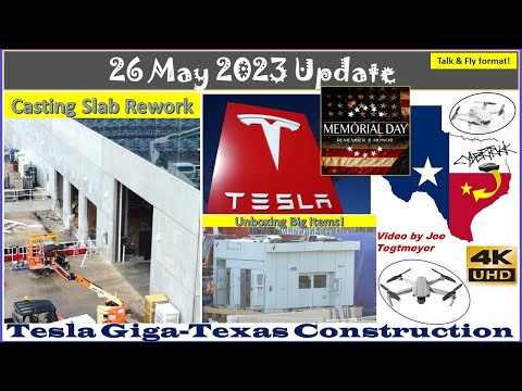VIGEL machines, Roof Solar Connections & End-of-Line tents! 26 May 2023 Giga Texas Update (07:35AM)