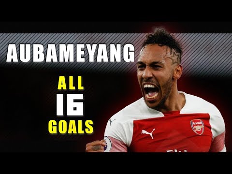 Pierre-Emerick Aubameyang - All 16 Goals for Arsenal - 18/19 HD