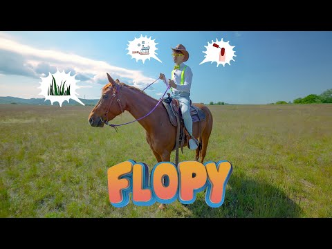Kovboj Flopy sa učí jazdiť na koníkovi | Flopy