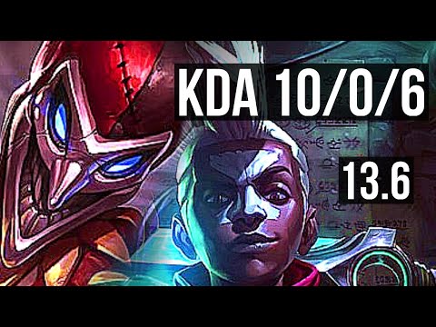 SHACO vs EKKO (JNG) | 10/0/6, 1.4M mastery, Legendary, 500+ games | KR Master | 13.6