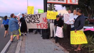 Community activists and striking Dunkin Donuts workers demand higher wages: WMNF News