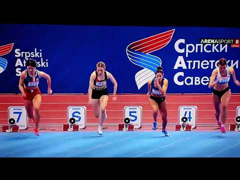 Milana Tirnanić, 7.40 Šampionka Srbije na 60m, AK Panonija 2025.