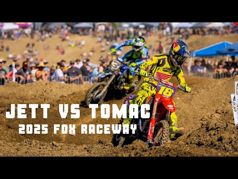 Jett Lawrence vs Eli Tomac RAW - 2025 Pro Motocross Fox Raceway 450 Moto2 🔥
