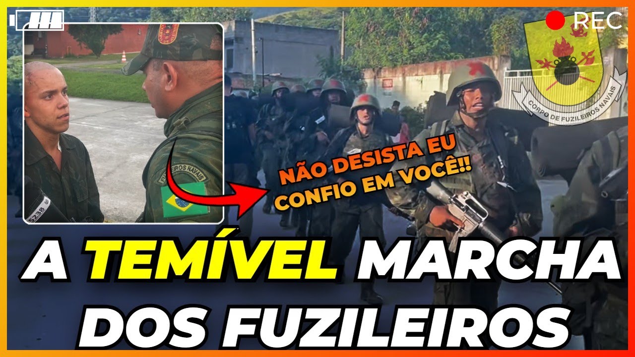 1° MARCHA DOS FUTUROS FUZILEIROS NAVAIS | COMO ELES SE SAIRAM ?! | Fuzileiro real