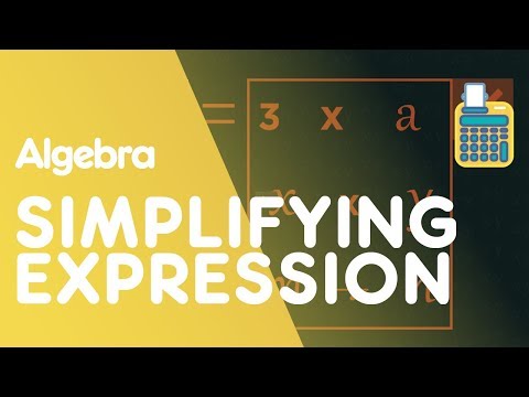 Part of a video titled Simplifying Expressions | Algebra | Maths | FuseSchool - YouTube