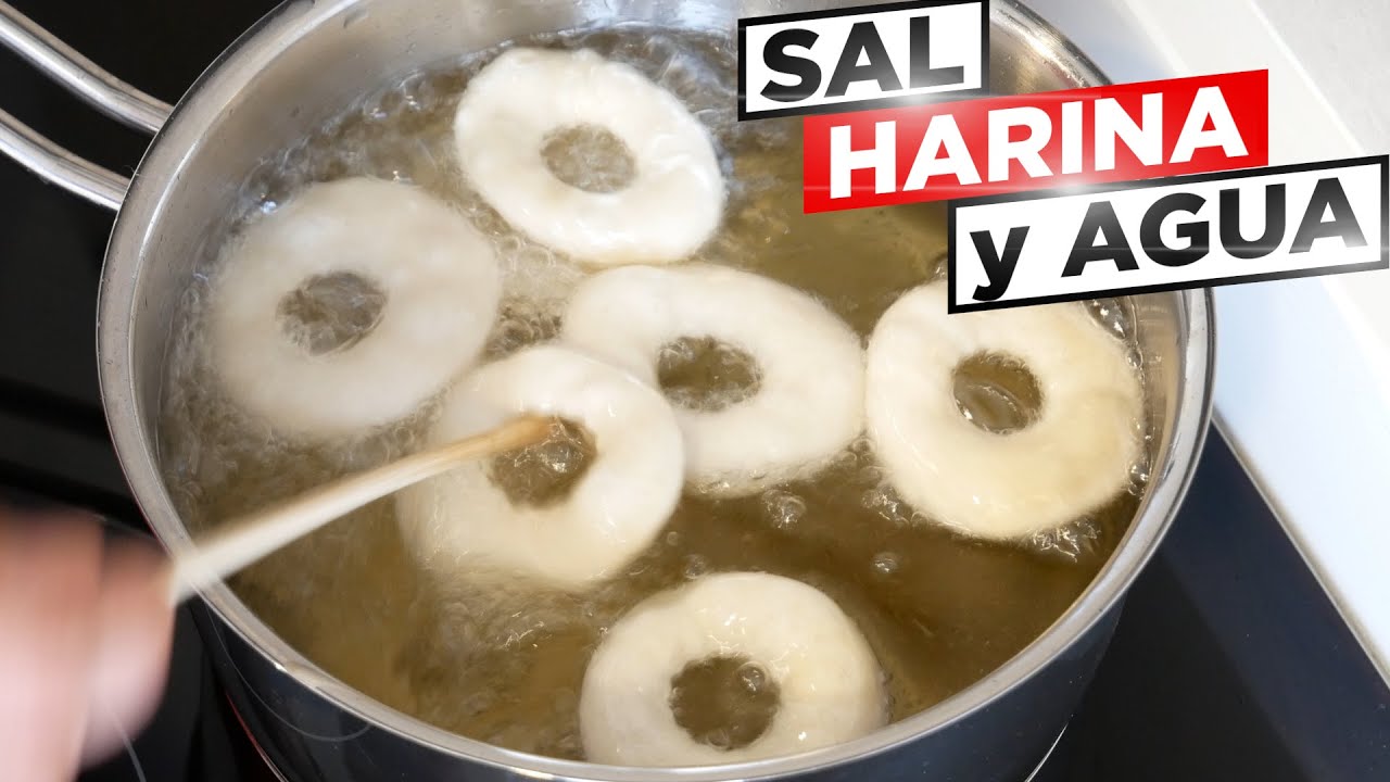 Solo agua, sal y harina 😍🥯😍 Súper fácil y delicioso. Receta barata de aperitivos o snacks muy ricos