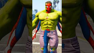 SPIDER-HULK 🆚 ALL SUPERHEROES AND VILLAIN 🔥#shorts #spiderman #hulk #gta5 #marvel