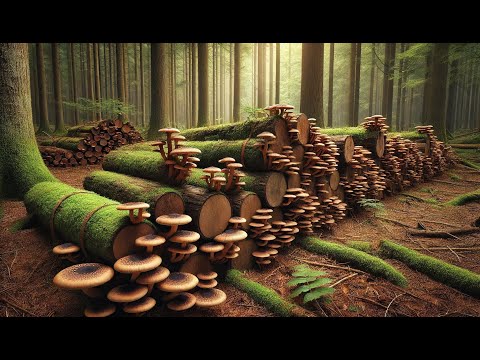 How the Japanese Grow Millions of Shiitake Mushrooms in the Forest |  Mushroom Harvesting Process