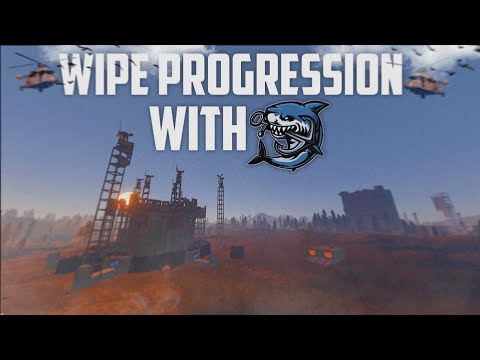 RUST - ZERG PROGRESSION ON WIPE // HOW Sharks PLAYS Affinity WIPEDAY//15V30 350 Rockets Raid defense