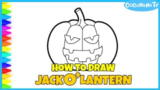 JACK O' LANTERN - How to Draw and Color for Kids - CoconanaTV