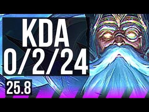 ZILEAN & Jhin vs PYKE & Kai'Sa (SUP) | 0/2/24, 700+ games | KR Master | 25.8