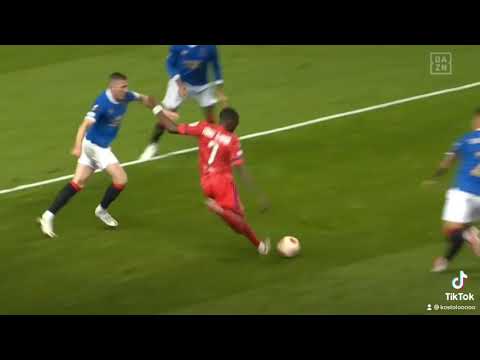 Lyon vs rangers ekambi goal europa league