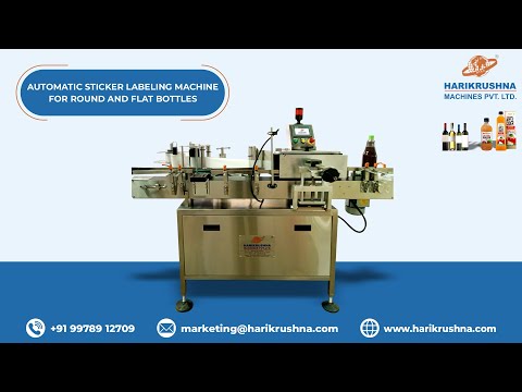 Automatic Sticker Labelling Machine for Round and Flat Bottles