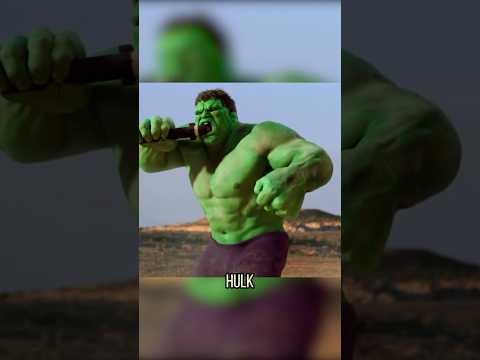 Hulk punches the tank and rips the helicopter apart！#shorts