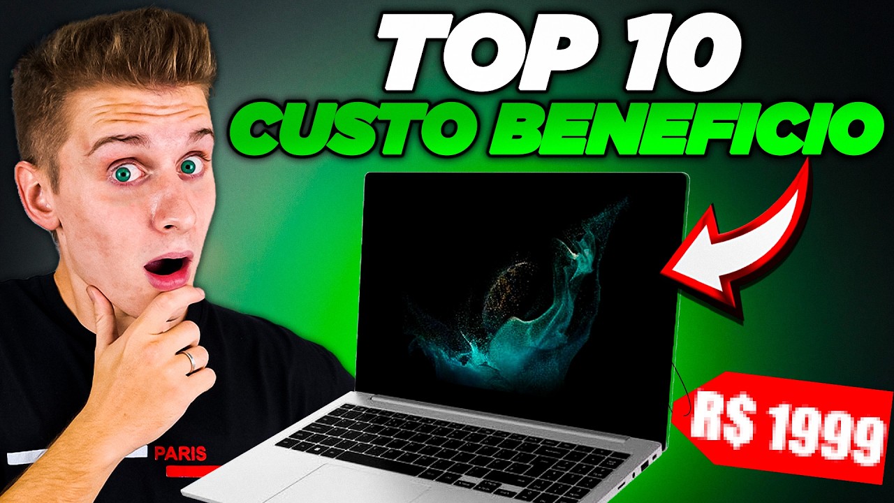 TOP 10 MELHORES NOTEBOOKS CUSTO BENEFÍCIO para Estudar e Trabalhar 2024!