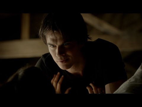 TVD 4x3 - Elena hallucinates with Damon, she's been infected by werewolf venom | Delena Scenes HD