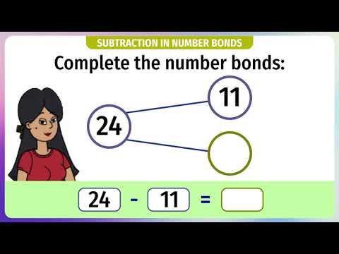 Solve 2 Digit Subtraction Using Number Bonds Grade 2 Maths Animated Learning Video
