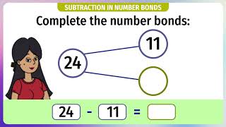 Solve 2-Digit Subtraction Using Number Bonds | Grade 2 Maths | Animated Learning Video