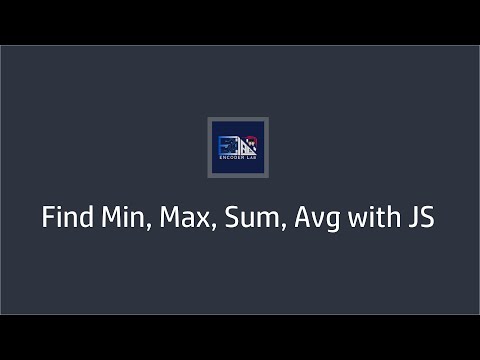 Minimum Maximum Average Sum In Javascript