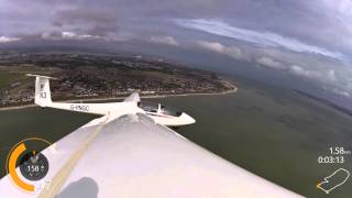 preview picture of video 'Glider Winch launch flight at Lee on the Solent PNGC'