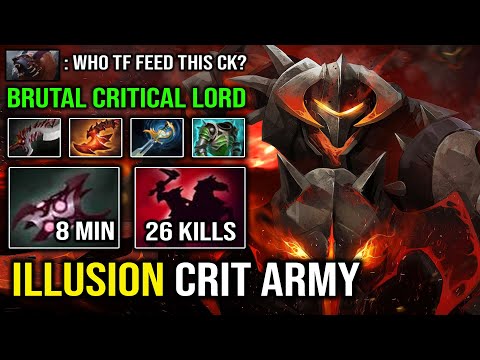 EVEN Enrage Ursa Can't Handle this Chaos Knight illusion Army | 8Min Armlet Brutal Crit Lord EZ DotA