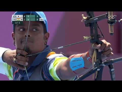 Atanu wins 6-5 thriller against Oh Jinhyek 🏹  _ Archery #Tokyo2020 Highlights.mp4