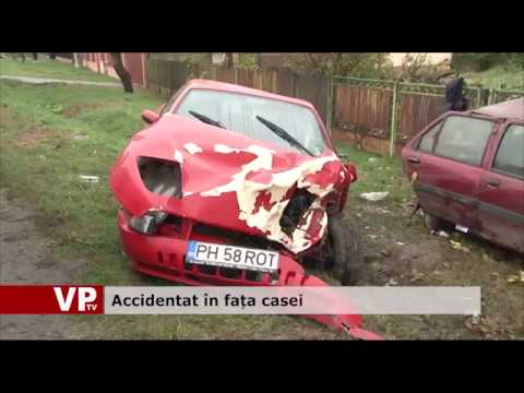 Accidentat în fața casei