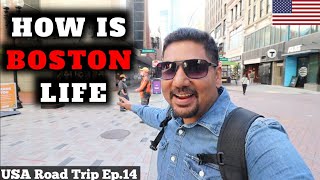 MY FIRST DAY IN BOSTON | BEST WAY TO TRAVEL IN BOSTON MASSACHUSETTS | USA Road Trip Ep.14