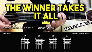 The Winner Takes It All - ABBA | Easy Guitar Tutorial For Beginners (CHORDS & LYRICS) #guitarlesson