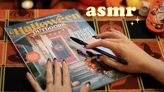 ASMR Flipping Through a Halloween Magazine 🎃 (soft spoken + paper sounds)
