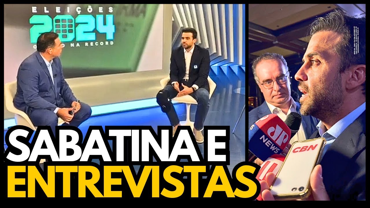 PABLO MARÇAL AO VIVO SABATINA BALANÇO GERAL E ENTREVISTAS