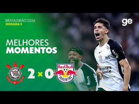 Gols e lances de Corinthians x Red Bull Bragantino